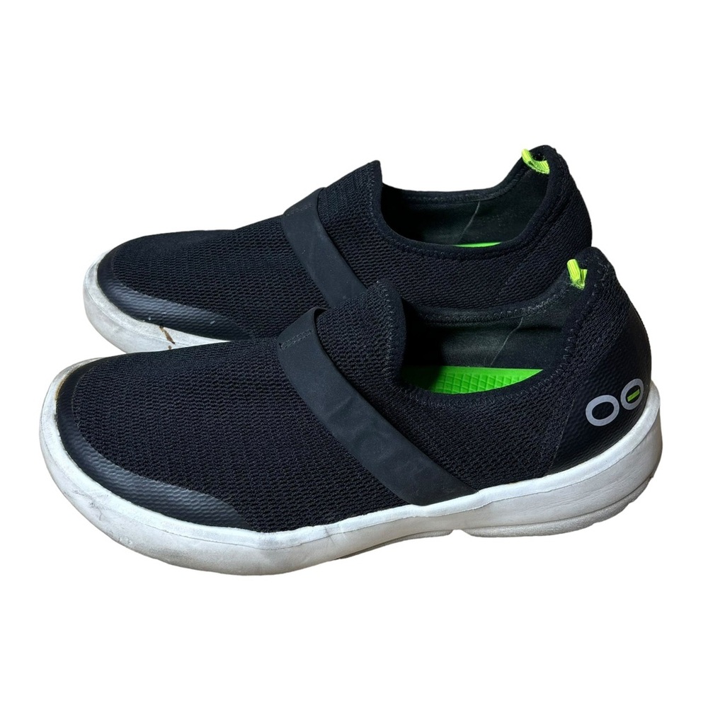 Oofos Oomg Eezee Low Recovery Black Slip On Sneaker